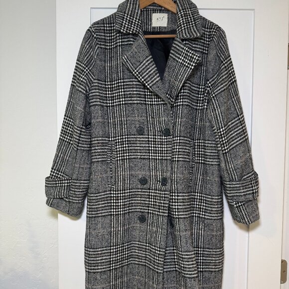 Like New Houndstooth and plaid coat - Picture 1 of 2